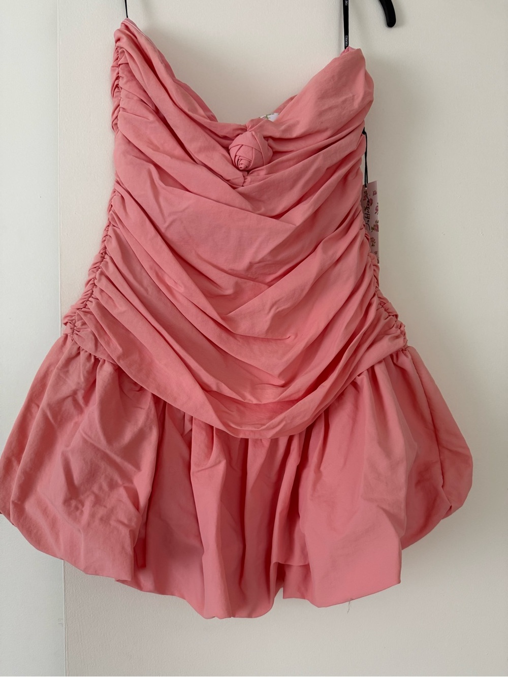 Women's Pink Draped Bubble Skirt